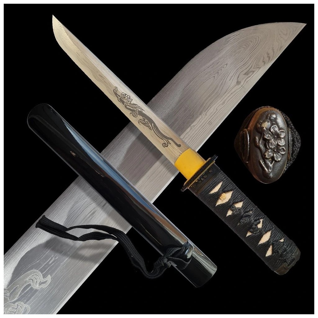 foto Kawashima Dekorativn� replika tanto Mijagi, p�ekl�dan� ocel AISI 1045, drak